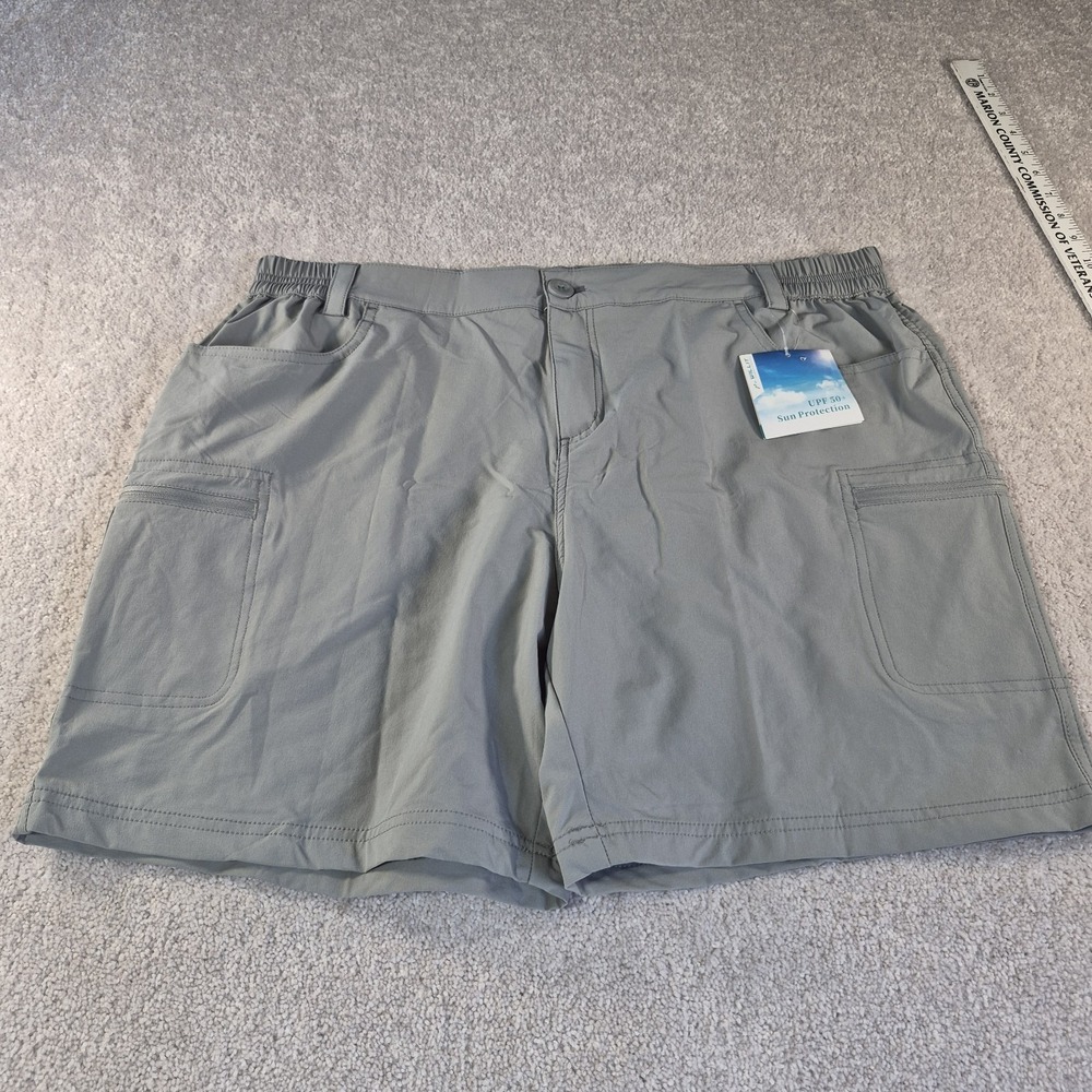 Willit Grey UPF 50 Sun Protection Nylon Stretch Cargo Shorts Mens Size XXLarge